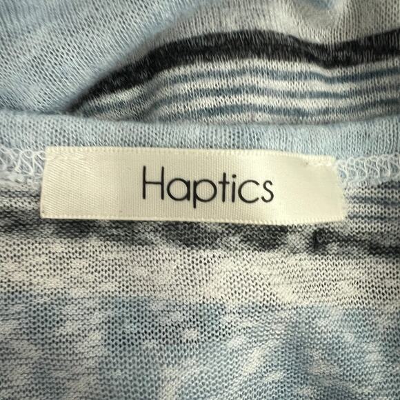 Haptics Striped Button Down Sleeveless Tie Front Top Size Small Flowy Fit - Picture 2 of 11